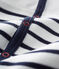 Babies' Velour Sleepsuit MARSHMALLOW white/SMOKING blue