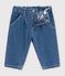 Babies' plain denim trousers blue