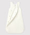Babies' Organic Cotton Velour Sleeping Bag MARSHMALLOW white