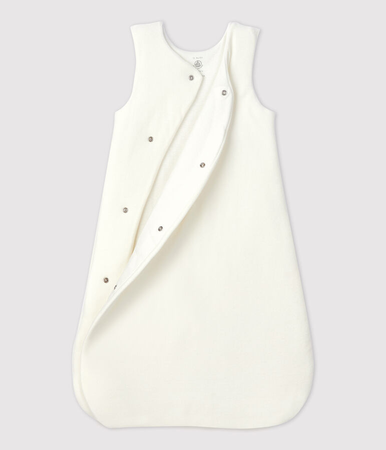 Babies' Organic Cotton Velour Sleeping Bag white
