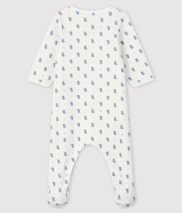 Baby Boys' Koala Print Velour Bodyjama white/multicolor