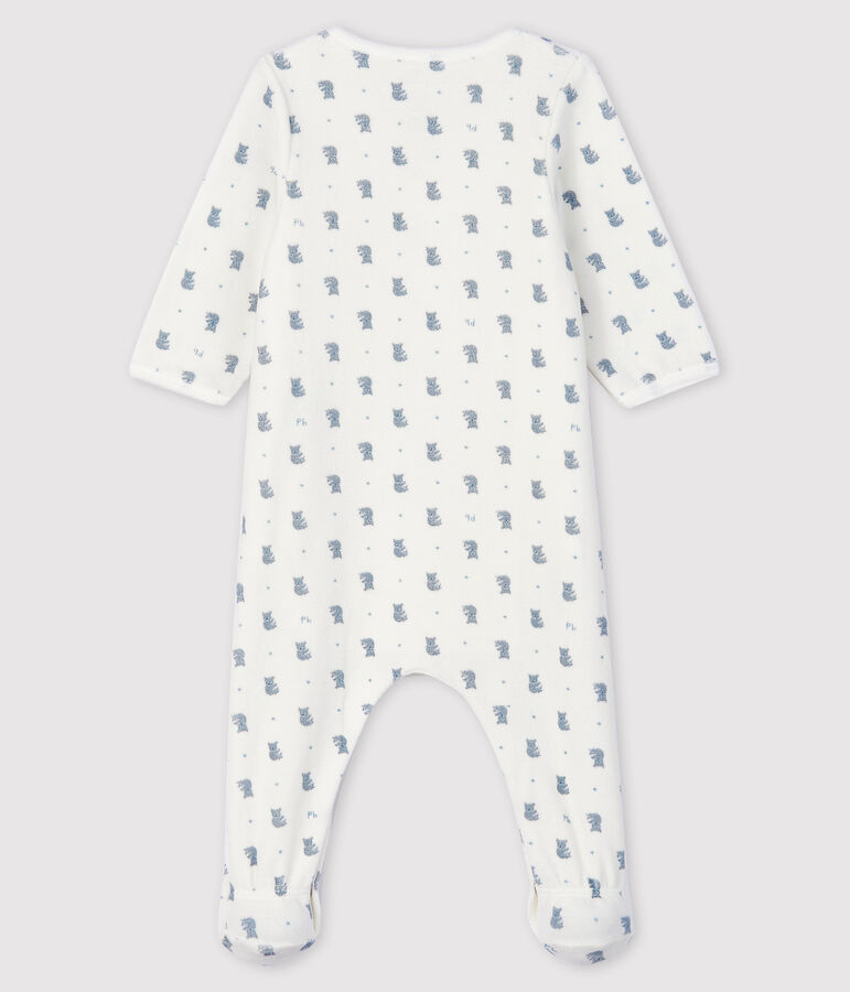 Baby Boys' Koala Print Velour Bodyjama white/multicolor