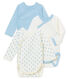 Newborn baby boy's long sleeved body trio
