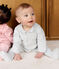 Babies' plain velour pyjama suit with a collar CO2