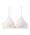 Girl's triangular print bra LAIT white/MULTICO white