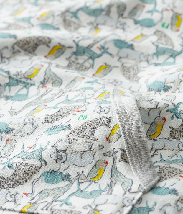 Print playsuit for baby boys white/multicolor