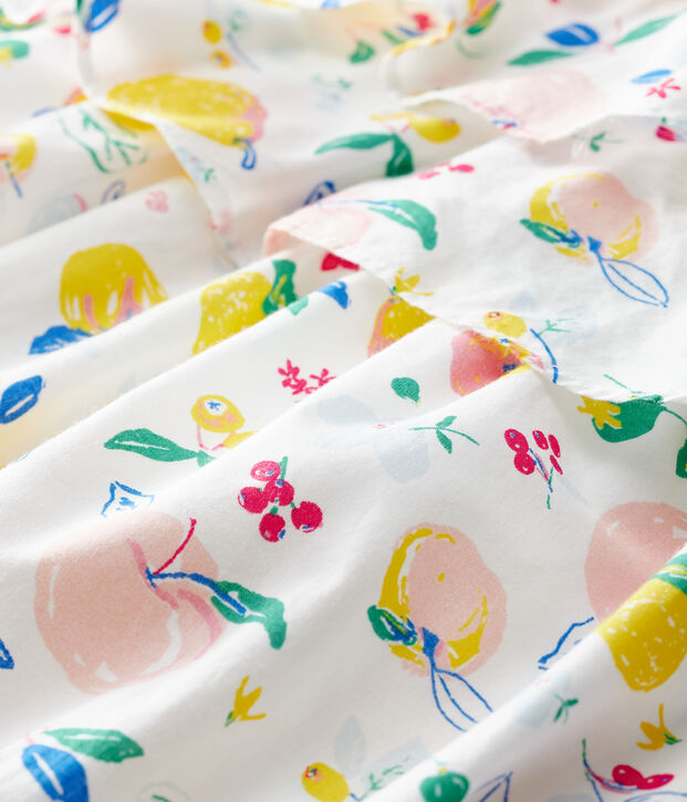 Baby Girls' Short-Sleeved Poplin Dress white/multicolor