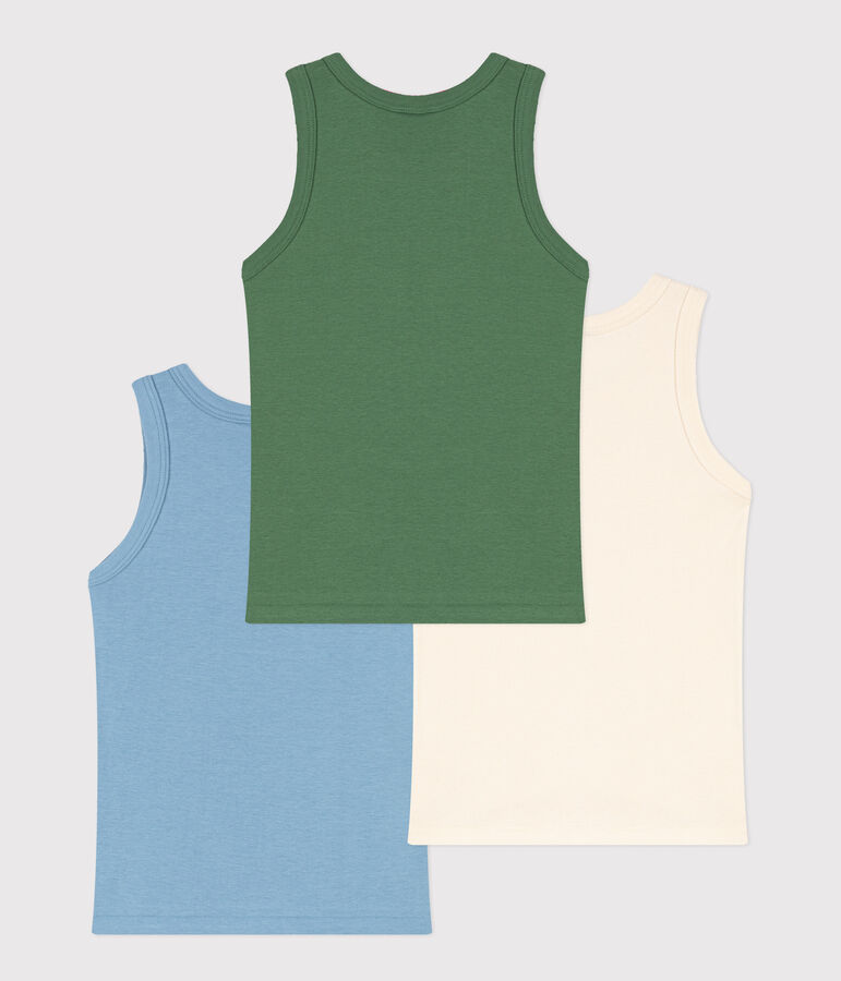 Boys' Cotton Vests - 3-Pack multicolor