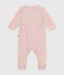 Babies' mini heart print velour bodyjamas SALINE pink/ROSEWOOD