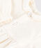 Babies' special occasion playsuit in embroidered corduroy MILK Ecru
