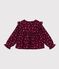 Children's long-sleeved printed cotton blouse red/multicolor