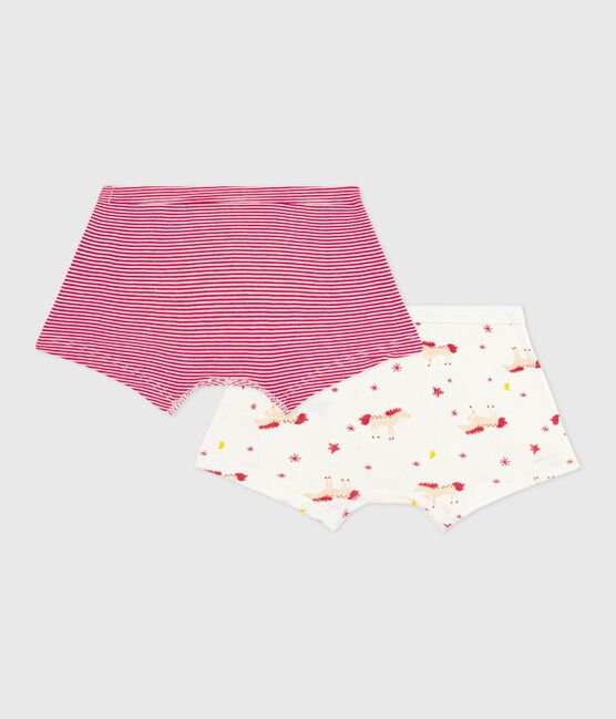 Pack of children's horse-print cotton boxers with covered waistbands variante 1