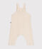 Babies' dungarees knitted in wool and cotton AVALANCHE Ecru