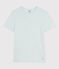 Women's short-sleeved plain cotton T-shirt SPRAY blue