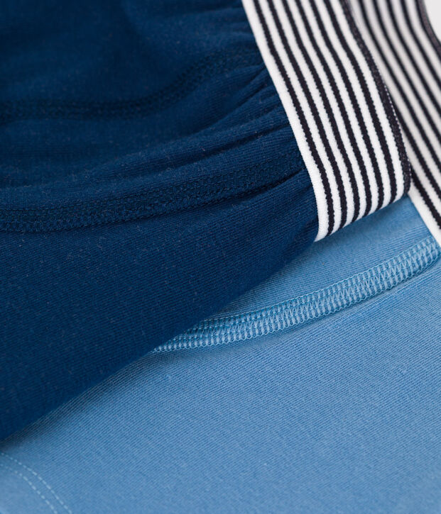 Children's plain cotton and elastane boxers - 2-pack multicolor