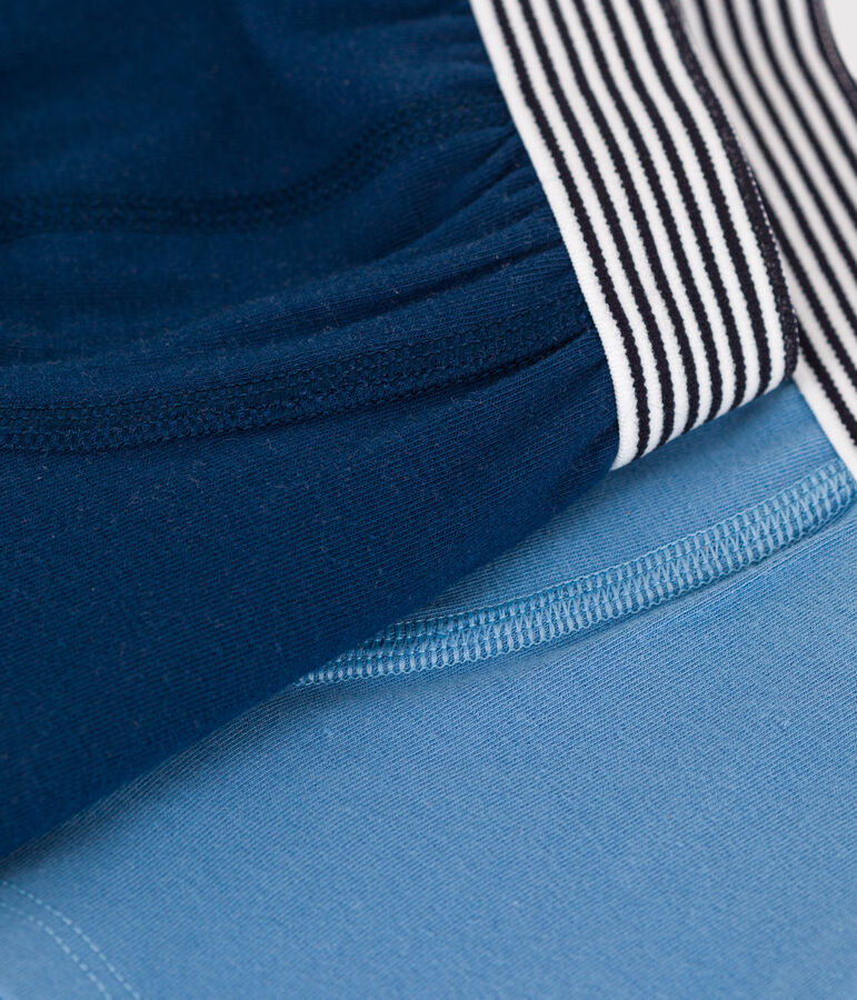 Children's plain cotton and elastane boxers - 2-pack multicolor