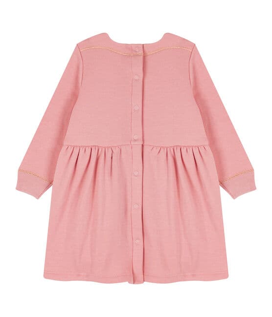 Baby Girls' Long-Sleeved Velour Knit Dress CHARME CN pink