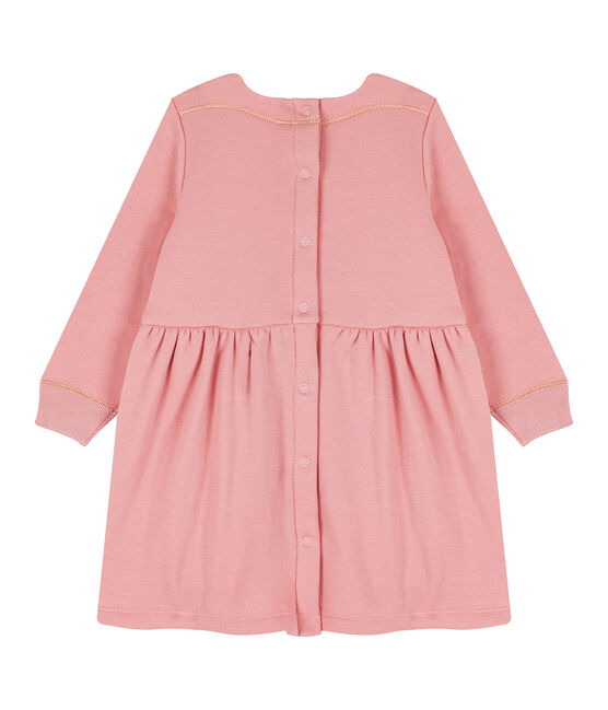 Baby Girls' Long-Sleeved Velour Knit Dress CHARME CN pink
