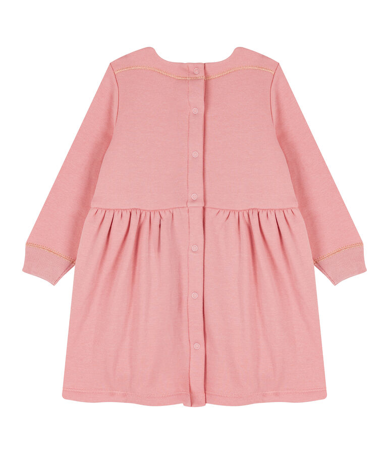 Baby Girls' Long-Sleeved Velour Knit Dress CHARME CN pink