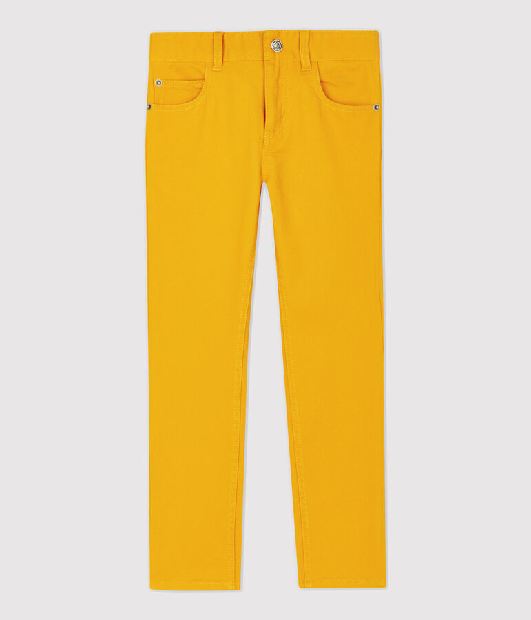 Boys' Slim-Fit Serge Trousers yellow