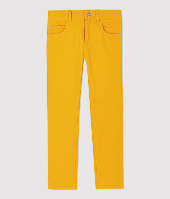 Boys' Slim-Fit Serge Trousers BOUDOR yellow