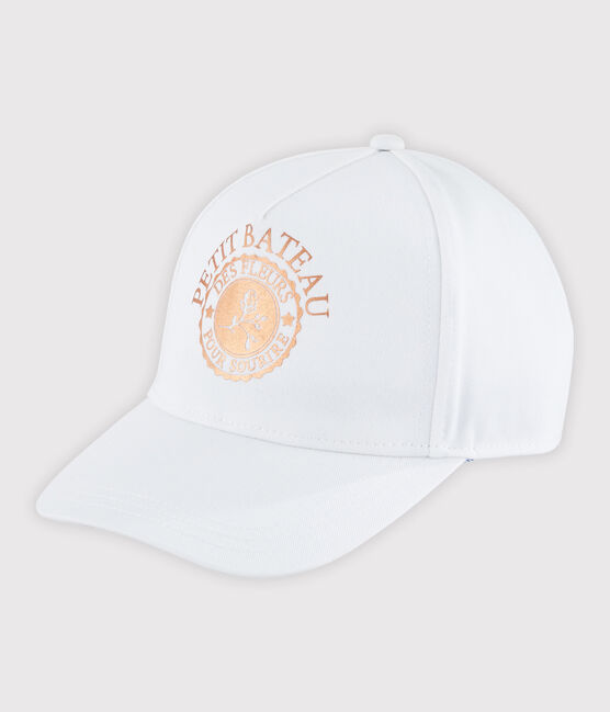Twill cap for girls MARSHMALLOW white