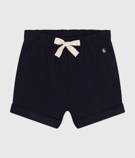 Babies' Lightweight Jersey Shorts SMOKING blue