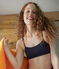 Women's Cotton and Elastane Bralette SMOKING blue