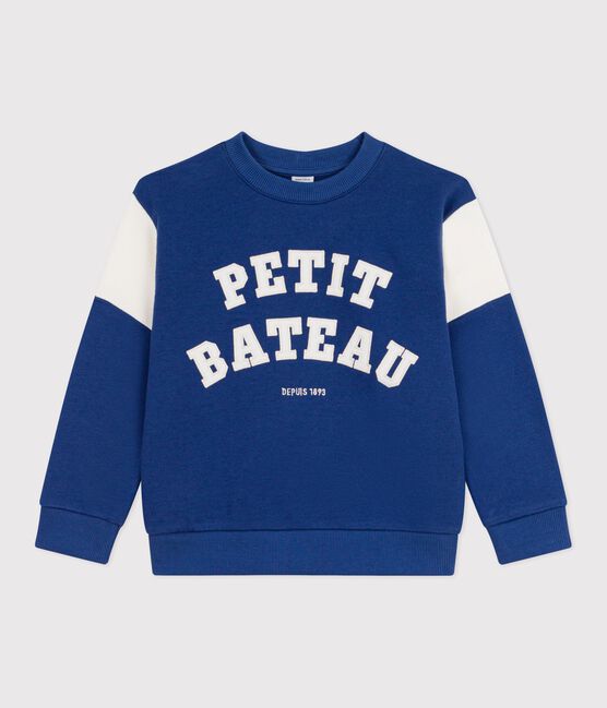 Children's cotton sweatshirt CREPUSCULE blue/MILK