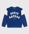 Children's cotton sweatshirt blue/ecru