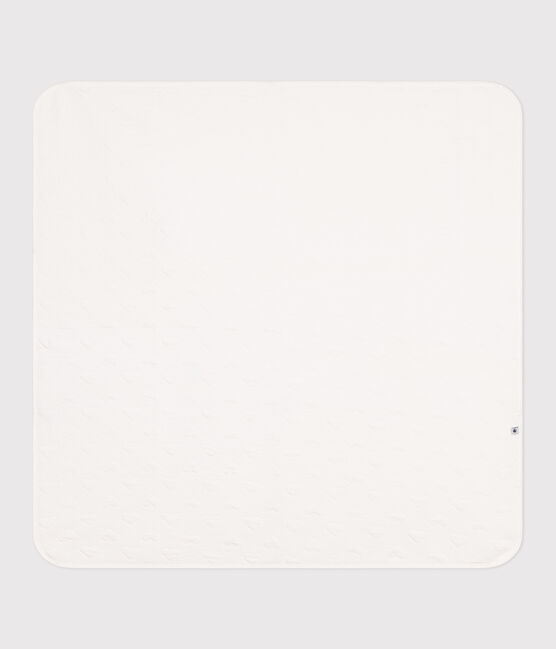 Babies' tube knit blanket MARSHMALLOW white