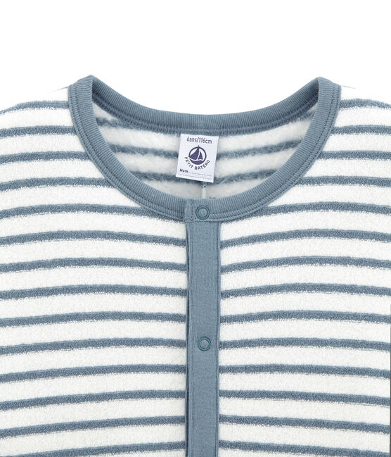 Little boy's loungewear onesie MARSHMALLOW white/ASTRO blue