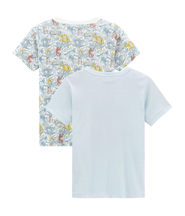 Boys' Short-sleeved T-shirt in Cotton - Set of 2 multicolor