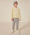 Boys' long-sleeved tube knit T-shirt beige/yellow