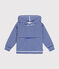 Children's Stripy Terry Hoodie SURF blue/AVALANCHE
