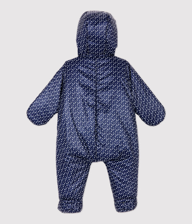 Babies' Printed Snowsuit blue/white