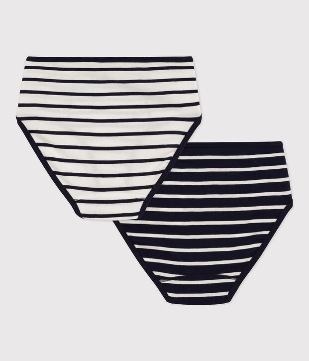 Women's High-Waisted Cotton Briefs - 2-Pack multicolor