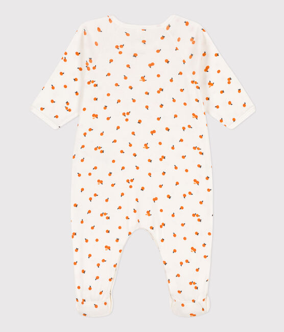 Orange Cotton Sleepsuit MARSHMALLOW white/MULTICO white