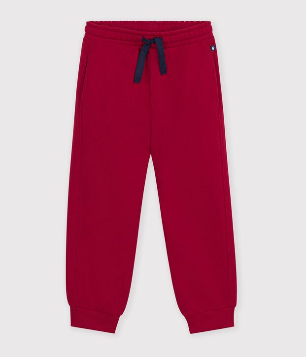 Children's cotton jogging bottoms red