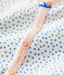 Babies' Spotted Organic Cotton Playsuit MARSHMALLOW white/BRASIER blue