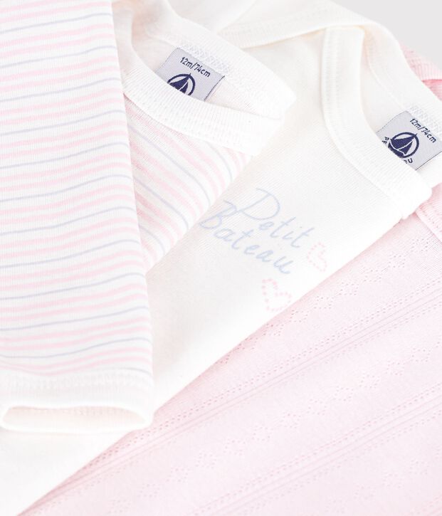 Lot de bodies manches longues en coton multicolor