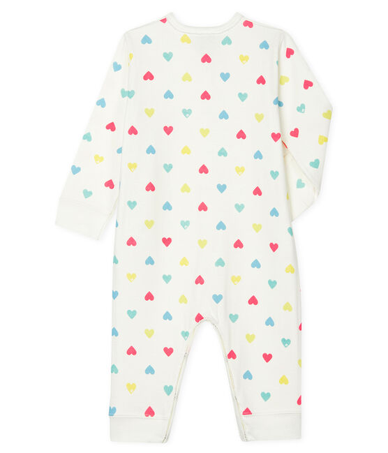 Baby Girls' Tube-Knit Footless Sleepsuit MARSHMALLOW white/MULTICO white