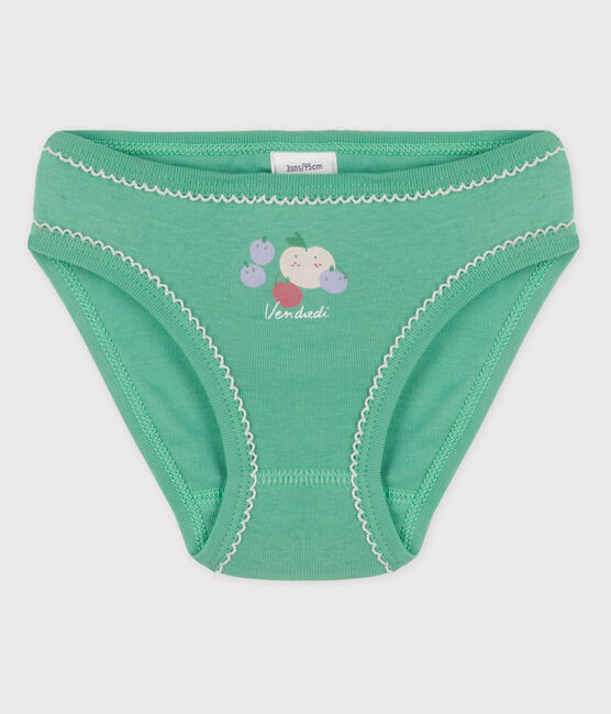 Girls' Cotton Briefs ALOEVERA green