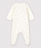 Babies' Cherry Pattern Organic Cotton Tube Knit Bodyjama MARSHMALLOW white/MULTICO white