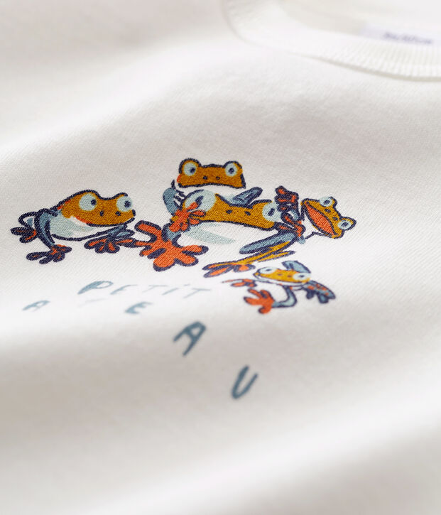 Baby boys' t-shirt with motif white