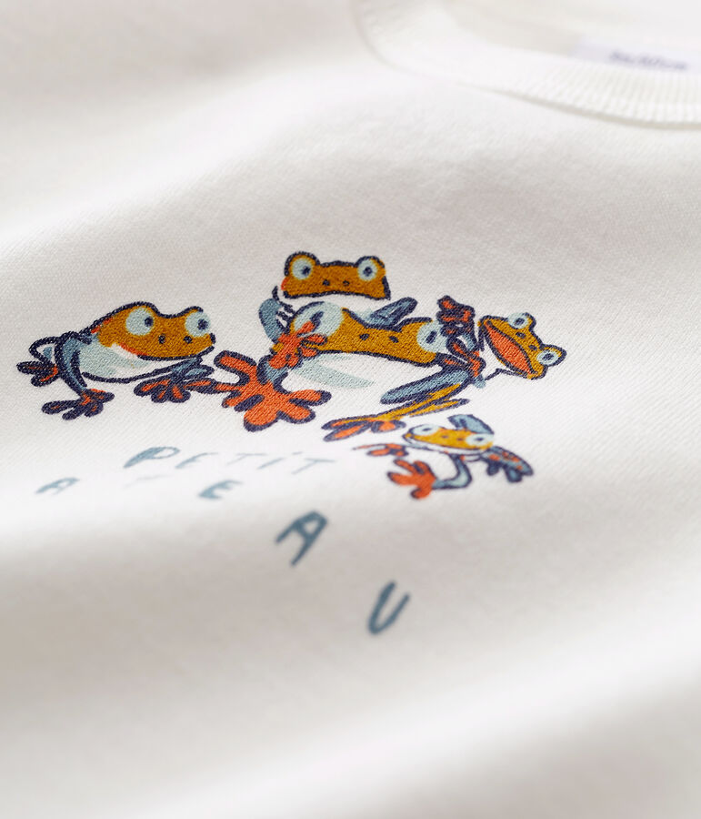 Baby boys' t-shirt with motif white
