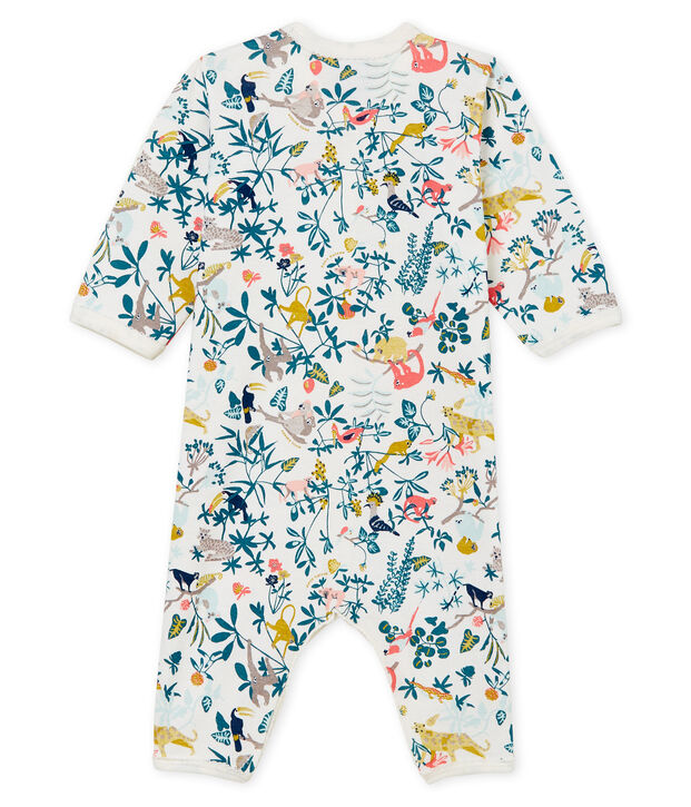 Baby girls' sleepsuit white/multicolor