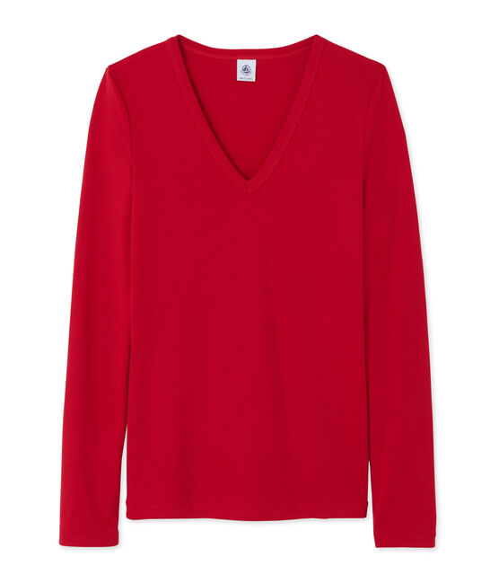 Women's Long-Sleeved Iconic T-Shirt TERKUIT red