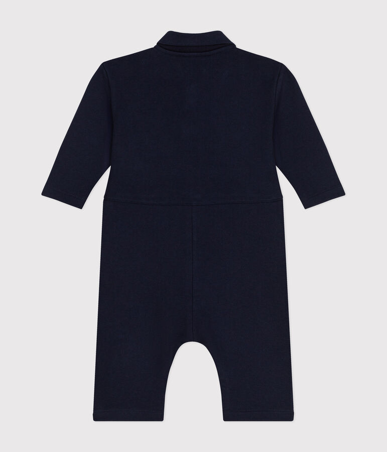 Babies' Long Fleece Jumpsuit blue