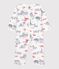 Babies' Paris Themed Footless Cotton Sleepsuit MARSHMALLOW white/MULTICO white